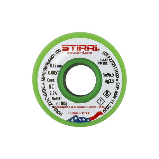 LF-964 - Sn96.5Ag3.5 eutectic lead-free solder wire NC-core ROL0 - 100g spool